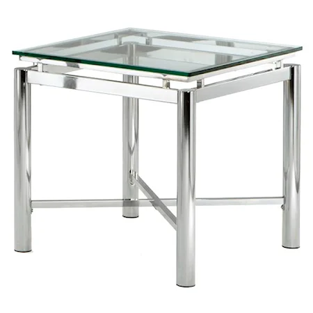 Glass Top End Table